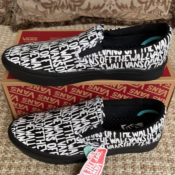 Vans COMFYCUSH Slip On Brush Black/True White men’ - Picture 3 of 16